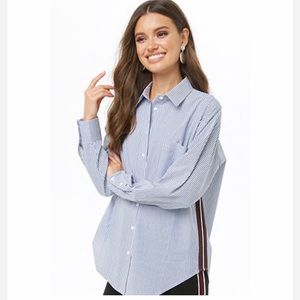 Pinstriped Button Up Shirt